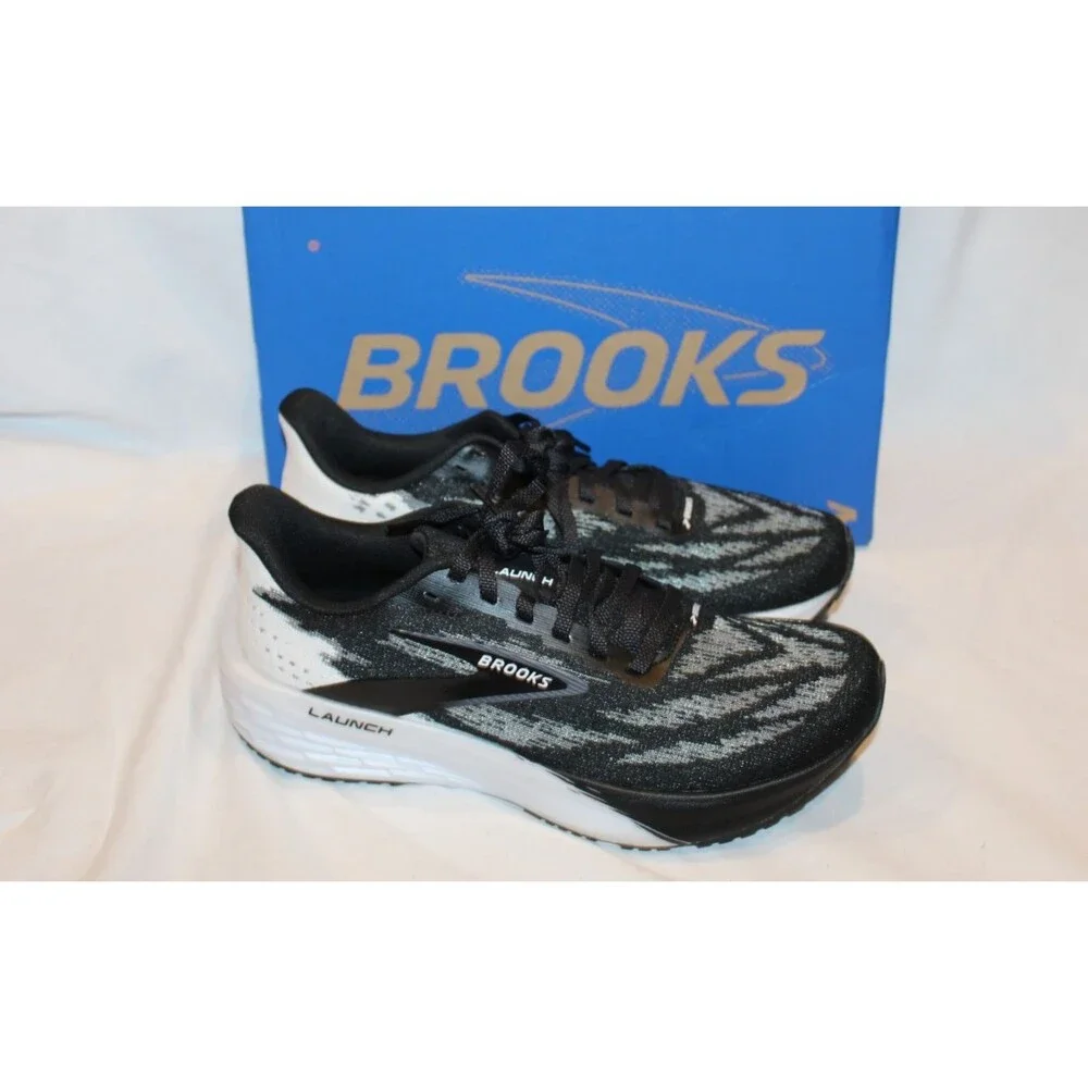 Brooks Men's Launch 11 Running Athletic Sneakers Black White NEW SZ 9